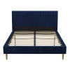 Mr. Kate Daphne Upholstered Bed with Headboard and Modern Platform Frame, Queen, Blue Velvet, New in Box $499