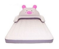 Kiddie Camper Inflatable Air Mattress Kids Blow Up Bed (Queen Size) – Offers Removable Cartoon Bear Backrest, Cup Holders, Bag, and Electric Pump – Indoor/Outdoor Fun for Travel, Sleepover, Camping, and Movie Night New In Box $149.99