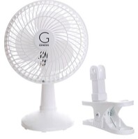 Genesis 6-Inch Clip Convertible Table-Top & Clip Fan Two Quiet Speeds New In Box $89.99