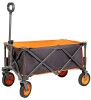 Portal Collapsible Folding Wagon, Push Pull Foldable Beach Wagon Cart with All-Terrain Wheels, Heavy Duty Utility Grocery Wagon for Outdoor Camping Garden Sport Shopping, Holds 225 lbs, Grey/Orange New In Box $199.99