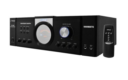 Pyle Pro PT1100 1000W x 2 @ 8ohms (Peak) Power Amplifier with Remote Control On Working New Shelf Pull $359.99