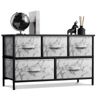 Sorbus Dresser with 5 Drawers - Storage Chest Organizer Unit with Steel Frame, Wood Top, Easy Pull Fabric Bins - Long Wide TV Stand for Bedroom Furniture, Hallway, Closet & Office Organization New In Box $199.99