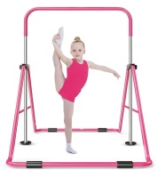 Safly Fun Expandable Kid Gymnastics Bars for Home Junior Training Bar Gymnastic Folding Horizontal Bars for Kids -Pink New In Box $149.99