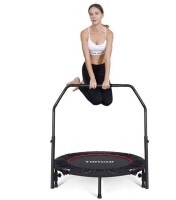 Toncur Mini Trampoline 40" Foldable Trampoline for Kids Adults Fitness Rebounder with 5 Levels Adjustable Foam Handle for Indoor/Outdoor Workout Max Load 330 lbs New In Box $199.99