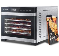 COSORI Food Dehydrator for Jerky, Large Drying Space with 6.48ft², 600W Dehydrated Dryer Machine, 6 Stainless Steel Trays, 48H Timer, 165°F Temperature Control, for Herbs, Meat, Fruit, and Yogurt New In Box $259.99