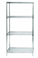 Quantum Storage Systems 4 Tier Wire Shelving Unit 24 x 30 x 72 Inch