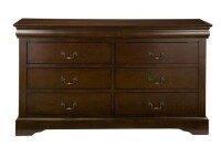 Alpine Furniture 2201 West Haven Collection 2201 6 Drawer Dresser in Cappuccino New Shelf Pull $599