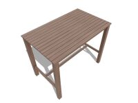 Allen + Roth Benton Ridge Rectangle Outdoor Balcony Height Table New in Box $299