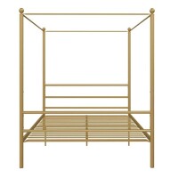 Mainstays Metal Canopy Bed, Queen, Gold Metal, New in Box $399