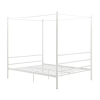 Mainstays Metal Canopy Bed, Off White, Full, New in Box $299