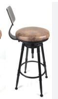 Vintage Industrial Rustic Bar Stool Kitchen Stool Swivel Chair Counter Height $199