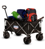 RAM3 Collapsible Wagon Cart with Wheels Foldable, Wagons Cart Foldable, Foldable Wagon Cart Heavy Duty Foldable, Beach Wagon with Wheels for Sand, Lounge Wagon Sports Garden Camping $199.99