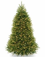 National Tree Company 7.5 ft. Pre-Lit Full Dunhill Fir Artificial Christmas Tree Clear Lights New In Box $399.99