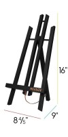 MEEDEN Basic Tabletop Easel, 16'' A-Frame Instant Easel, Black Tripod Display Stand, for Artist, Adults Painting Classroom/Parties, Hold Canvas Art Up to 14'' High New $79.99