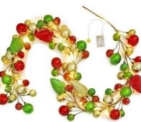 Ottsuls Christmas Garland with Lights, Christmas Tree Decorations Ornaments, Lighted Christmas Garland with 30 Warm White LED Lights, Pinecones, Christmas Balls, 6FT New In Box $89.99