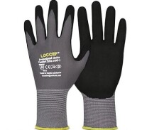 LOCCEF Pair of Work Gloves MicroFoam Nitrile Coated, Seamless Knit Nylon Gloves, Gray Work Gloves New Size XL