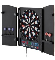 Fat Cat 13" Electronic Dartboard Compact Size Over 35 Games with 167 Options Built-In Cabinet and Dart Storage for up to 12 Darts Auto Scoring LCD Display 8-Player Multiplayer and Soft Tip Darts New In Box $219.99