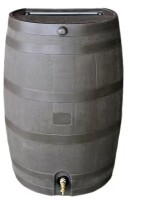 RTS Home Accents 50 Gal. Rain Barrel Walnut Color with Brass Spigot New In Box $199