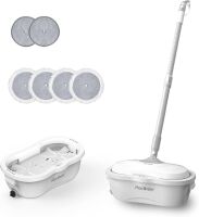 Redkey Electric Spin Mop with Bucket - Cordless Electric Mop with LED Headlight and Water Spray, Up to 60 mins Electric Floor Cleaner, Electric Mops for Floor Cleaning, Tile Floors, Waxing, 6 Pads New Shelf Pull $249.99