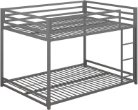 DHP Miles Metal Bunk Bed for Kids, Full/Full, Silver, New in Box $399