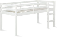 DHP Milton Junior Twin Loft Bed, White, New Shelf Pull $399