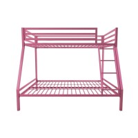 Mainstays Premium Twin over Full Metal Bunk Bed, Pink, New in Box $399