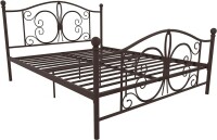 DHP Bombay Metal Platform Bed with Parisian Style Headboard and Footboard, Adjustable Base Height for Underbed Storage, No Box Spring Needed, Queen, Bronze, New in Box $399