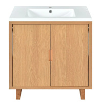 Supfirm 30" Bathroom vanity Set with Sink, Combo Cabinet, Bathroom Storage Cabinet, Solid Wood Frame, (2 Boxes), New in Box $999