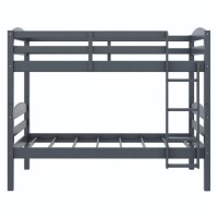 Better Homes & Gardens Leighton Solid Wood Twin-over-Twin Convertible Bunk Bed, Gray, New in Box $299