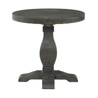 Martin Svensson Home Napa 26 in. Grey Round Solid Pine End Table, New in Box $299