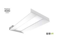 Commercial Electric 2 ft. x 4 ft. White Selectable CCT Integrated LED Center Basket Troffer Light Fixture at 4000 Lumens, 3500-4000K New In Box $199