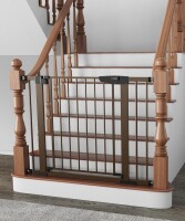 Cumbor 29.7"-40.6" Baby Gate for Stairs, Doorways, Pressure Mounted Self Closing Gate, Durable Safety Child Gate with Easy Walk Thru Door / Cumbor 29.7"-51.5" Baby Gate Extra Wide, Safety Gate for Stairs, Easy Walk Thru Auto Close for The House, Doorways,