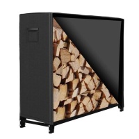 QualStorage 4Ft Firewood Rack Outdoor with Cover Heavy Duty Steel Tubular Wood Log Holder Wood Storage Stacker New In Box $199.99