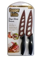 Tekno Stainless Steel Sharp Forever Copper Knife 2 Pack New In Box $29.99