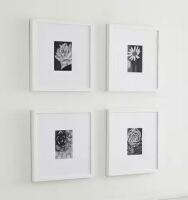 StyleWell White Modern Frame with White Matte Gallery Wall Picture Frames (Set of 4) New In Box $99