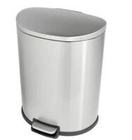StyleWell SW 13 gal. Stainless Steel Step-On Trash Can D-Shaped $109.99