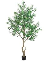 Zsenent Artificial Plant Artificial Olive Tree 7 FT (84 in., 2150 Leaves 85 Fruit) Tall Faux Silk Plant for Home Office Decor Indoor Fake Potted Tree Plastic Anti-Real Tree Pole and Lifelike Fruits New In Box $299