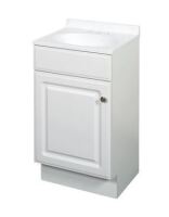 ZENITH Zenna Home White 18 In. W X 35 In. H X 16 In. D Vanity With White Cultured Marble Top New In Box $499