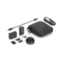 DJI Mic (1 TX + 1 RX), Wireless Lavalier Microphone, 250m (820 ft.) Range, Compact and Ultra-Light, 14-Hour Recording, Wireless Mic for PC, iPhone, Andriod, Cameras, Record Vlogs, Live Stream, with carrying Pouch and Accessories, New in Box $399