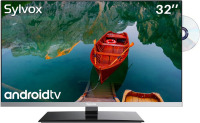 SYLVOX 32 Inch TV 12 Volt Smart TV FHD 1080P Digital Video Disc Player Built-in ARC CEC WiFi Wireless Connection Support, Suitable for RV Camper Kitchen Bedroom Boat(Limo Series), Black, New in Box On Working $599
