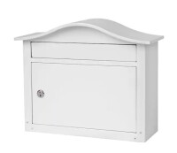 Architectural Mailboxes Saratoga White, Medium, Steel, Locking Wall Mount Mailbox New In Box $119.99