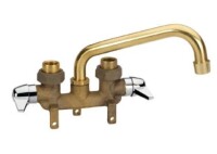 Homewerks Worldwide Laundry Faucet, Clamp Mount, Rough Brass, 2 Chrome Handles New In Box $150