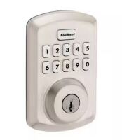 Kwikset Powerbolt 250 10-Button Keypad Satin Nickel Transitional Electronic Deadbolt Door Lock $199