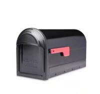 Architectural Mailboxes Barrington Black, Large, Steel, Post Mount Mailbox New In Box $109.99