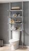 ALLZONE Over The Toilet Storage, Tall Bathroom Organizer, 4-Tier Adjustable Shelves for Small Room, Saver Space, 92 to 116 Inch Tall, White New In Box $199