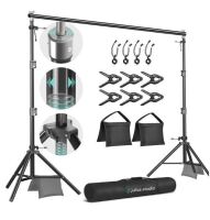 Julius Studio 10.1 x 8 ft. (W x H) Backdrop Stand Background Support, Strong Frame, Metal Cap, Shock-Proof Spring, Heavy Joints, Anti-Slip Rubber Shoes, JSAG283 $109.99