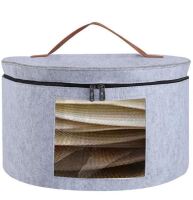 Munskine Hat Box for Women Storage & Men Hat Box Hat Storage Box - Large Hat Box With Lid Round Box With Dust proof Lid Toy Storage - Oyster Grey New In Box $39