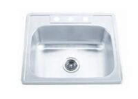 Proflo Bealeton 25 x 22 Drop-In Stainless Steel Kitchen Sink, PFSR252264BP New In Box $299