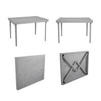 COSCO 44" x 32" Rectangle Wood Folding Dining Table, Gray Woodgrain, New in Box $199