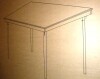 COSCO 44" x 32" Rectangle Wood Folding Dining Table, Gray Woodgrain, New in Box $199 - 2